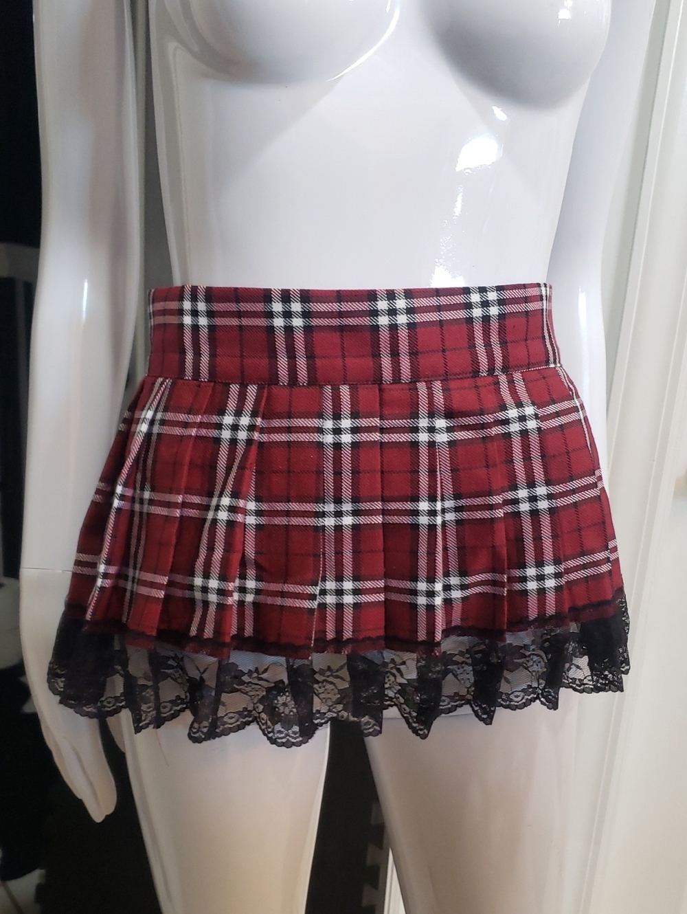 Teacher's Pet Naughty Schoolgirl Plaid Mini Skirt One Size